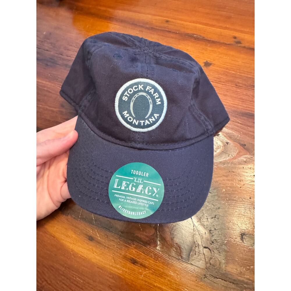 Legacy toddler baseball hat navy blue Stock Farm Montana NEW